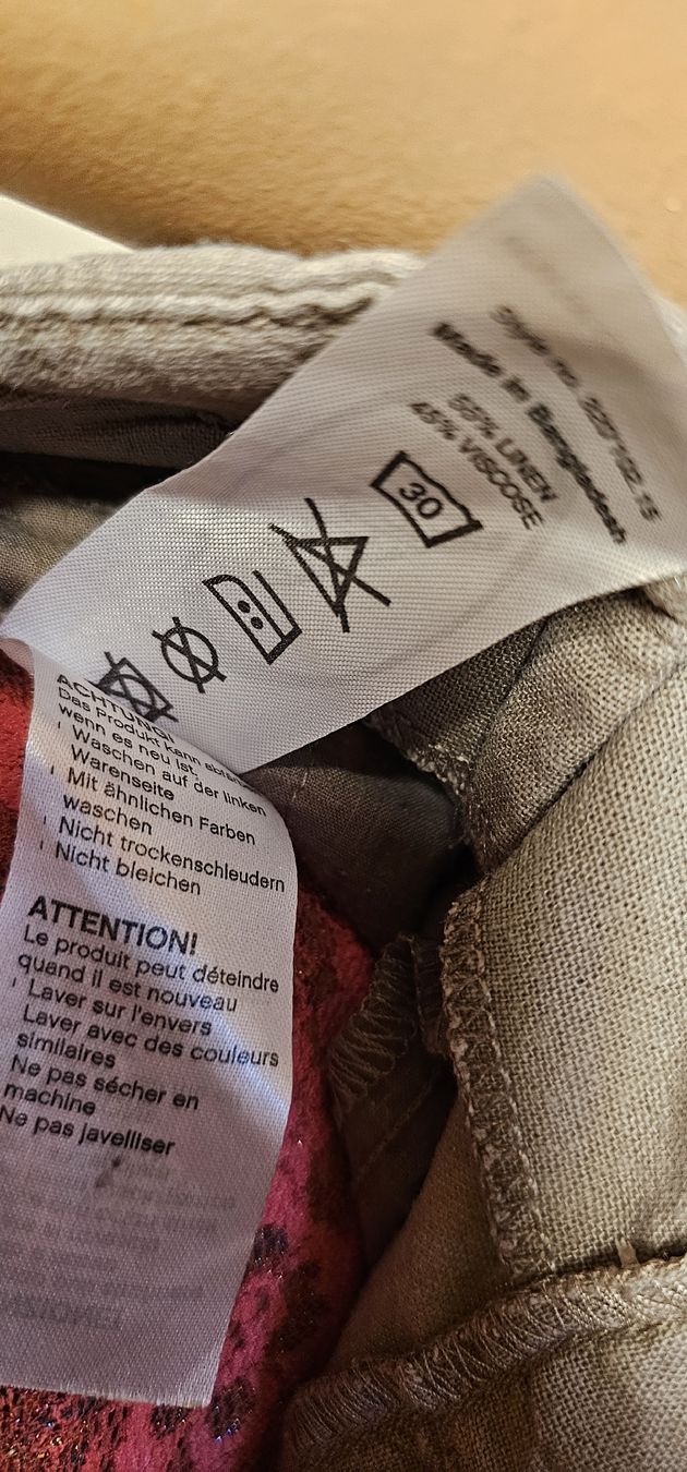 Pantaloni: Sommerliche Leinenshorts, Khaki, Gr.S – Usato da Ferden venduto da jemyce 3
