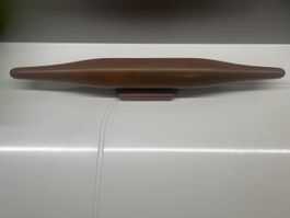 Rouleau à pâte vintage en bois exotique et son support!