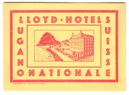 Kofferaufkleber Lugano, Das Lloyd-Hotel 