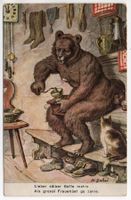 BERN Bären-AK - K. Gehri - Katze - Kaffeemühle