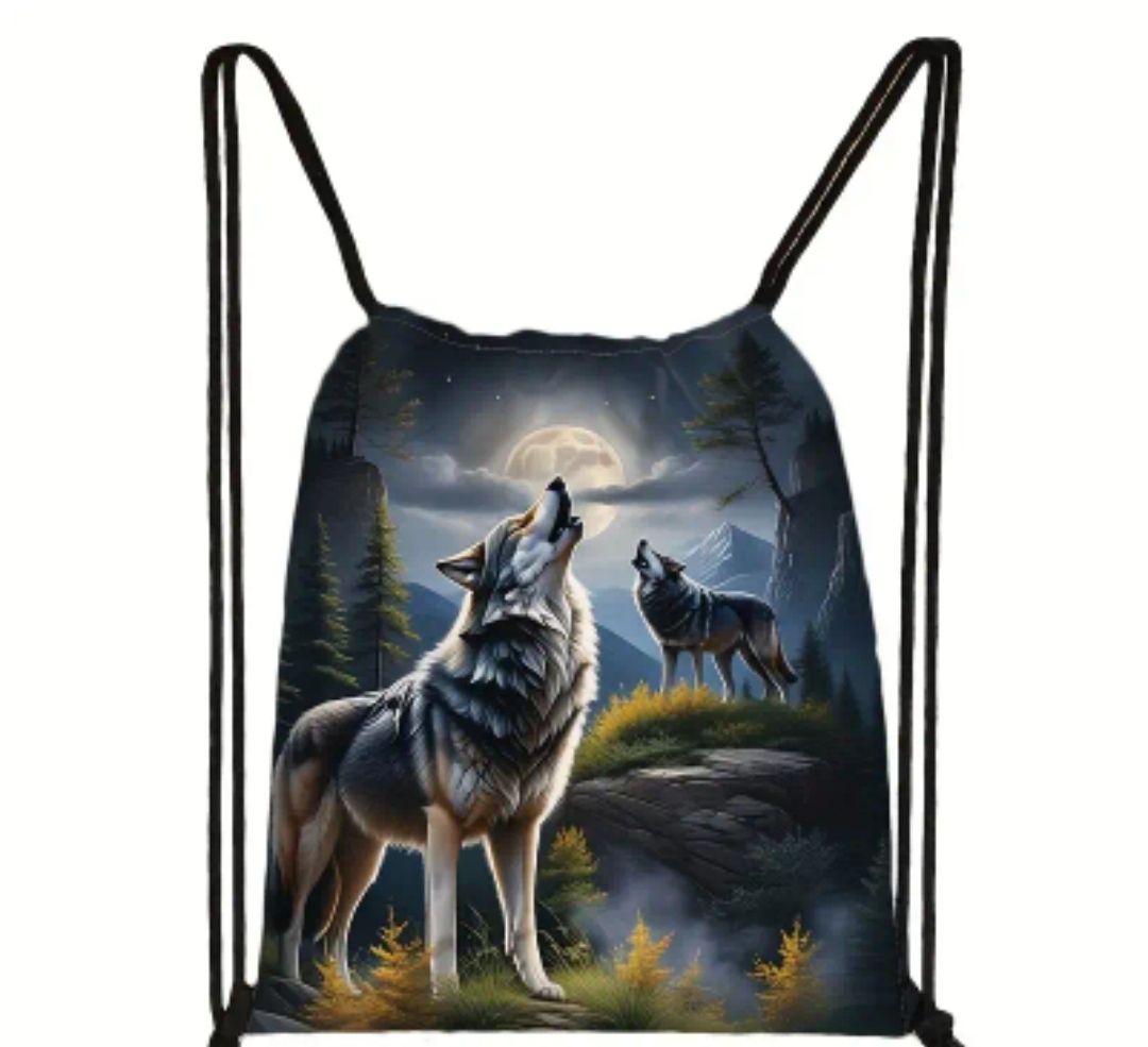 Zaini: Turnbeutel / Rucksack Motiv Wolf – Nuovo e nell'imballaggio originale da Walenstadt venduto da emynmuil1