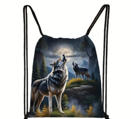 Turnbeutel / Rucksack Motiv Wolf