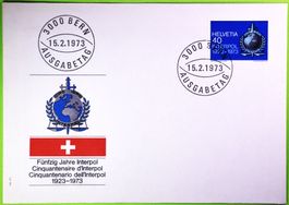 1973 / ERSTTAGSUMSCHLAG / SONDERPOSTMARKEN / INTERPOL