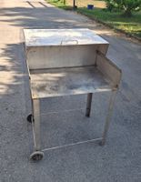 Edelstahltisch mit Deckel und Rollen gebraucht