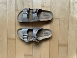 GEOX Leder Sandalette, goldfarben, Grösse 40