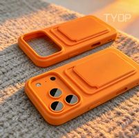 iPhone 17 & 18 Hülle mit Kartenfach – Orange
