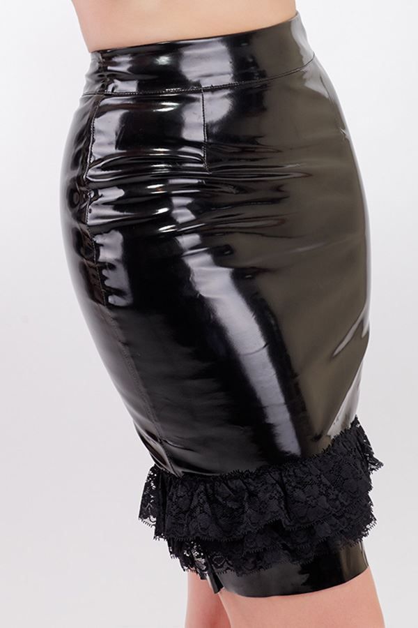 Röcke: PVC Rock mit Spitze in schwarz – Neu und originalverpackt aus Beinwil am See von yourfetishworld 2