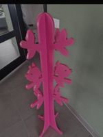 Porte-habits en bois enfant rose arbre avec oiseaux NEUF