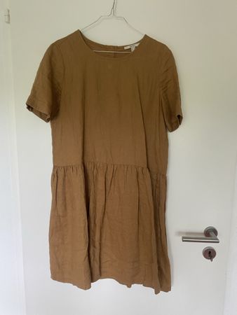Kleid Leinen braun 36