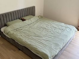 Polsterbett Grau/Taupe (inkl. Lattenrost)  ohne Matratze