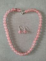 Erdbeerquarz Kette mit Ohrhänger