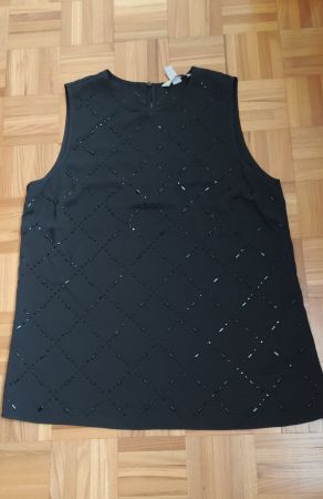 Top noir avec brillants H&M / Top schwarz mit Glitzer H&M