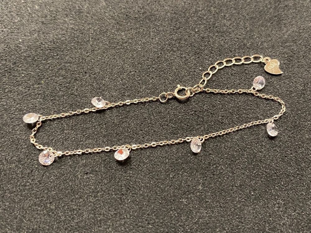 Epoch World Damen Herz Armband 925 Silber - Verstellbar Mit Zirkonia Schmuck