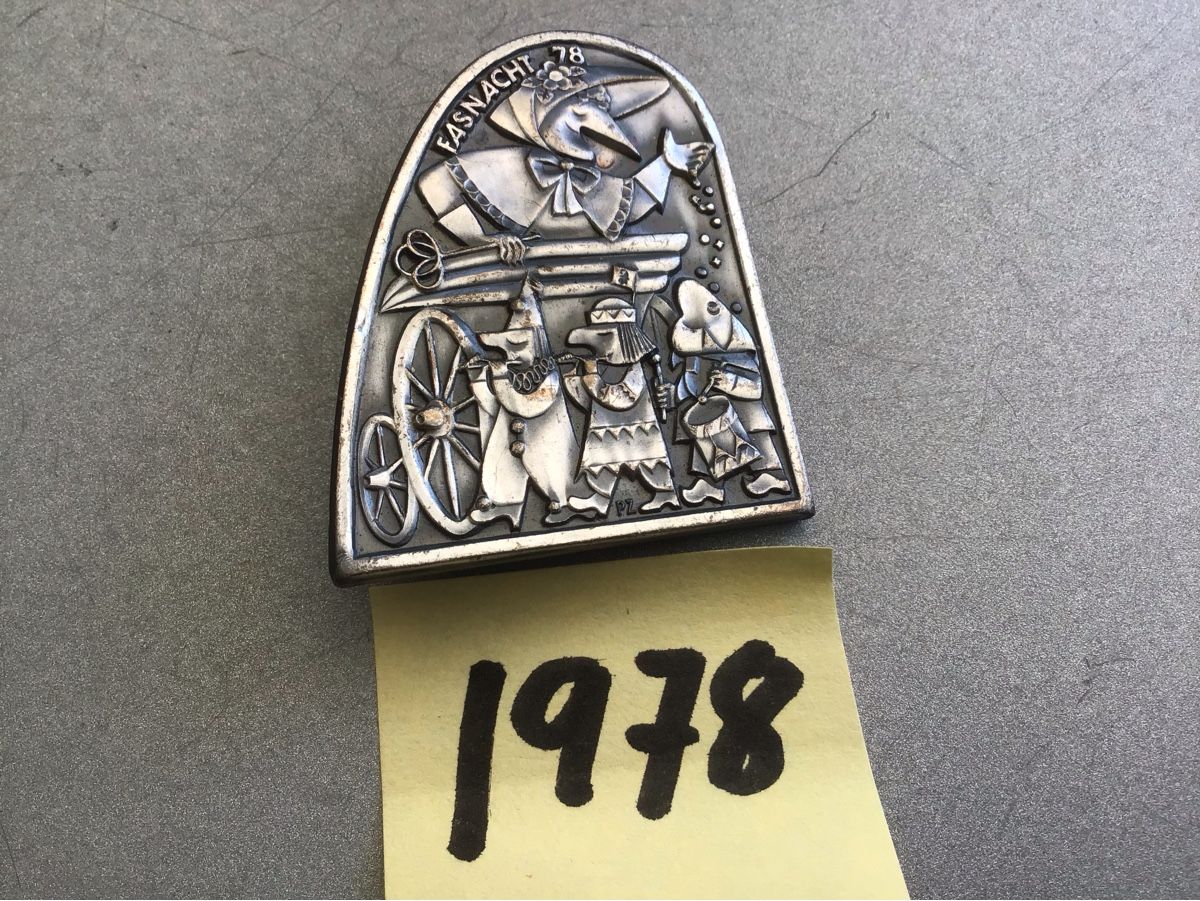 Basler Placchette & Badge: Baslerfasnachtsplaketten 1978 Silber – Usato da Arlesheim venduto da printz01