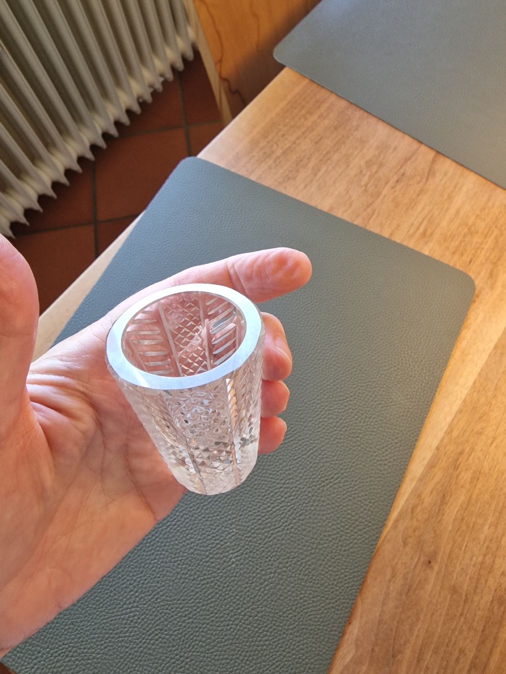 Caraffe: Dekantierkaraffe mit 2 Gläsern, Kristall, antik – Usato da Eglisau venduto da mmkristall 2