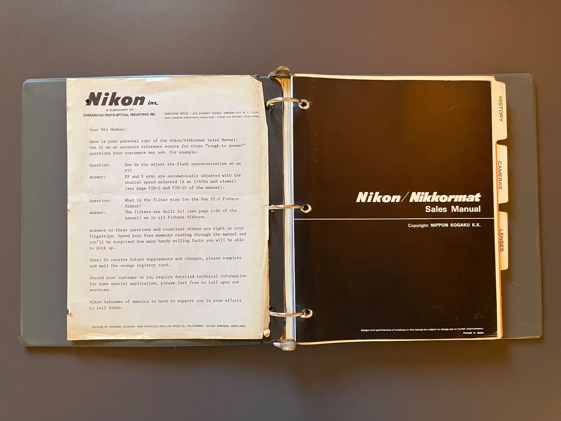 Bücher: 2 original NIKON SalesManual Ordner-1960er und 1970er Jahre – Gebraucht aus Eschlikon TG von mixvit 3