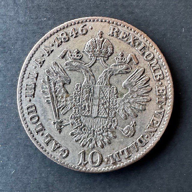 Tutti le monete: Österreich - 10 Kreuzer 1846 – Usato da Meilen venduto da coins4sale 1