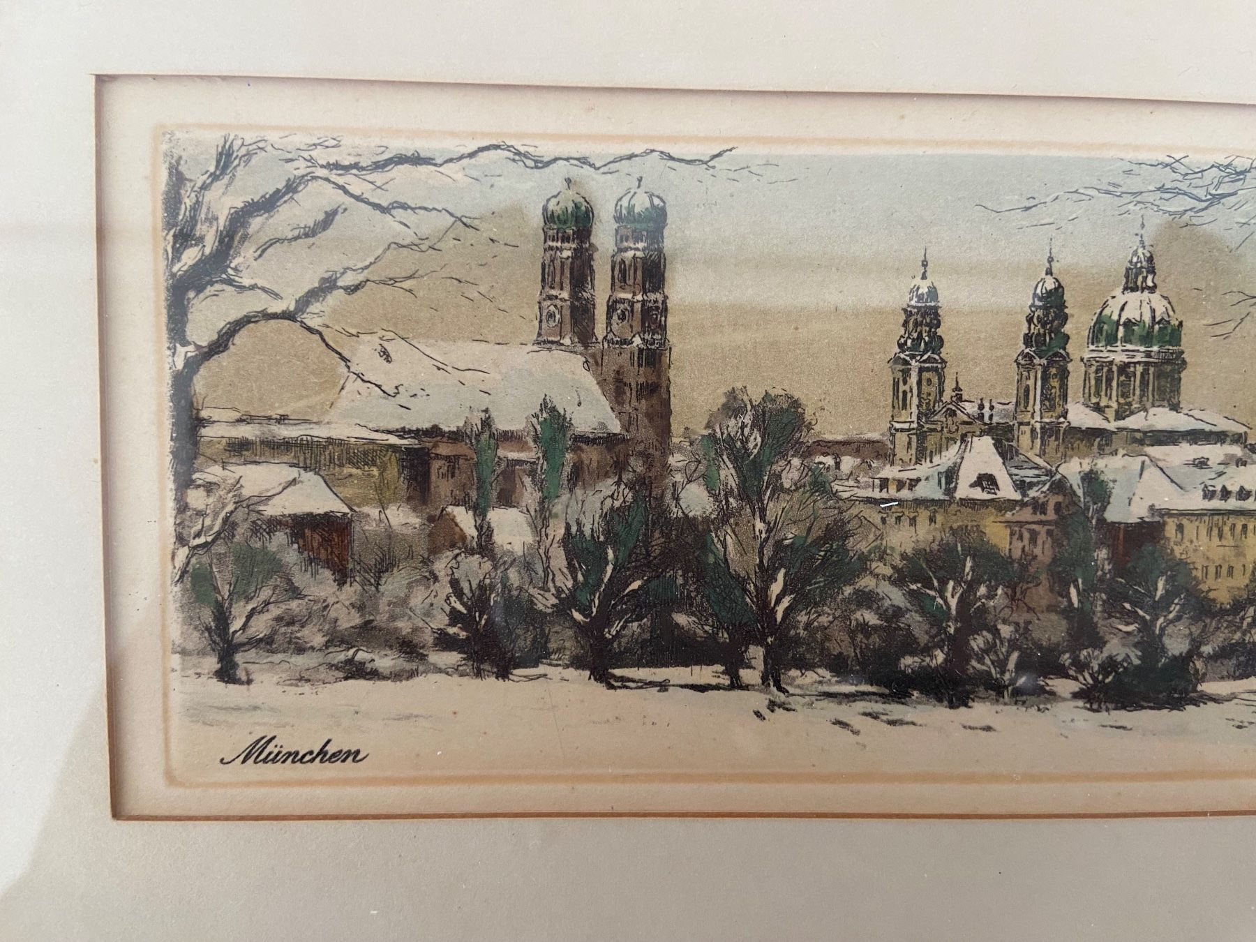 Foto & Immagini: München Stadtansicht im Echtgold - Rahmen 23x14cm – Usato da Luzern venduto da waterfront1 2