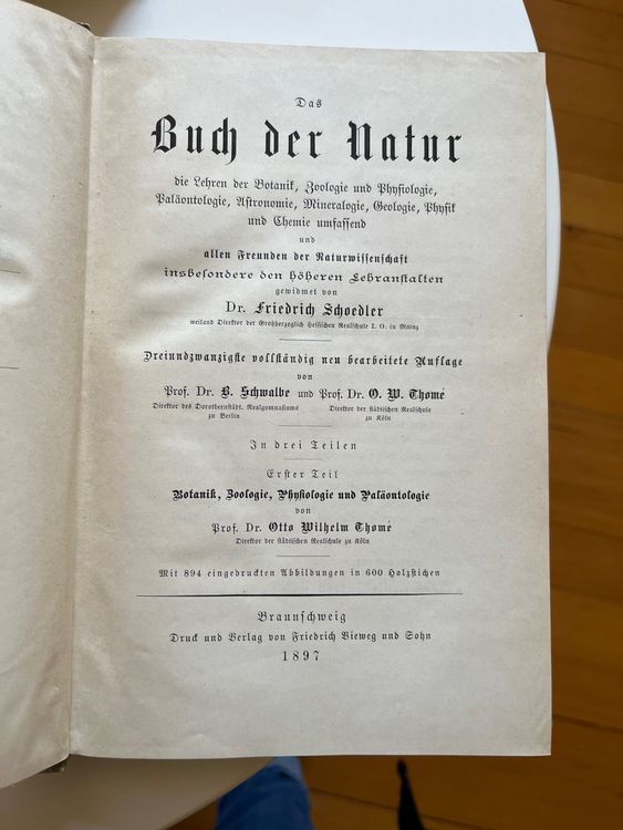 Livres: Schoedlers Buch der Natur 4 Bände 1897- 1904 – D'occasion à Laufen par Nuria44 5