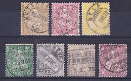1867-1878 Weisses Papier, 7 Werte, gestempelt
