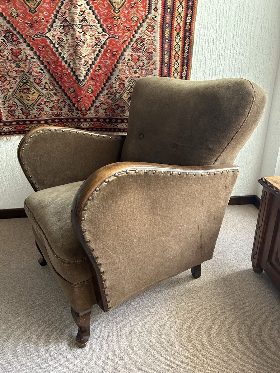 Poltrone: Fauteuil années 50 en velours  – Usato da Genève venduto da tru_wvj2 1