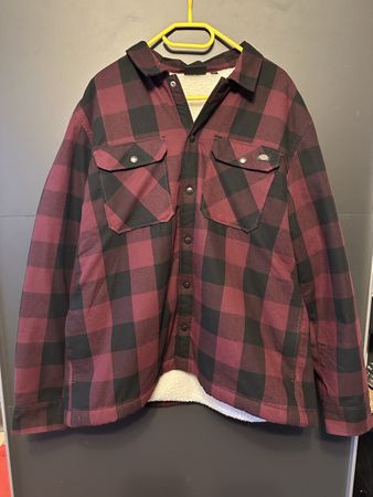 Dickies gefütterte Flanelljacke rot/schwarz – XXL