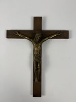 Crocifisso in legno e bronzo 42x33 cm, circa 1940