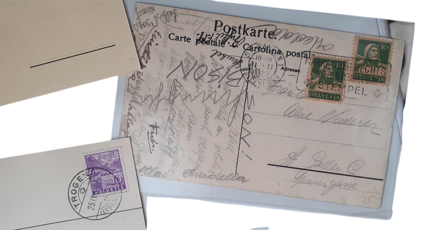Cartoline postali: Lot Ansichtskarten Studentica – Usato da Mörschwil venduto da antiksalon 2