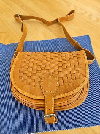 Vintage - Handtasche Naturleder NEU