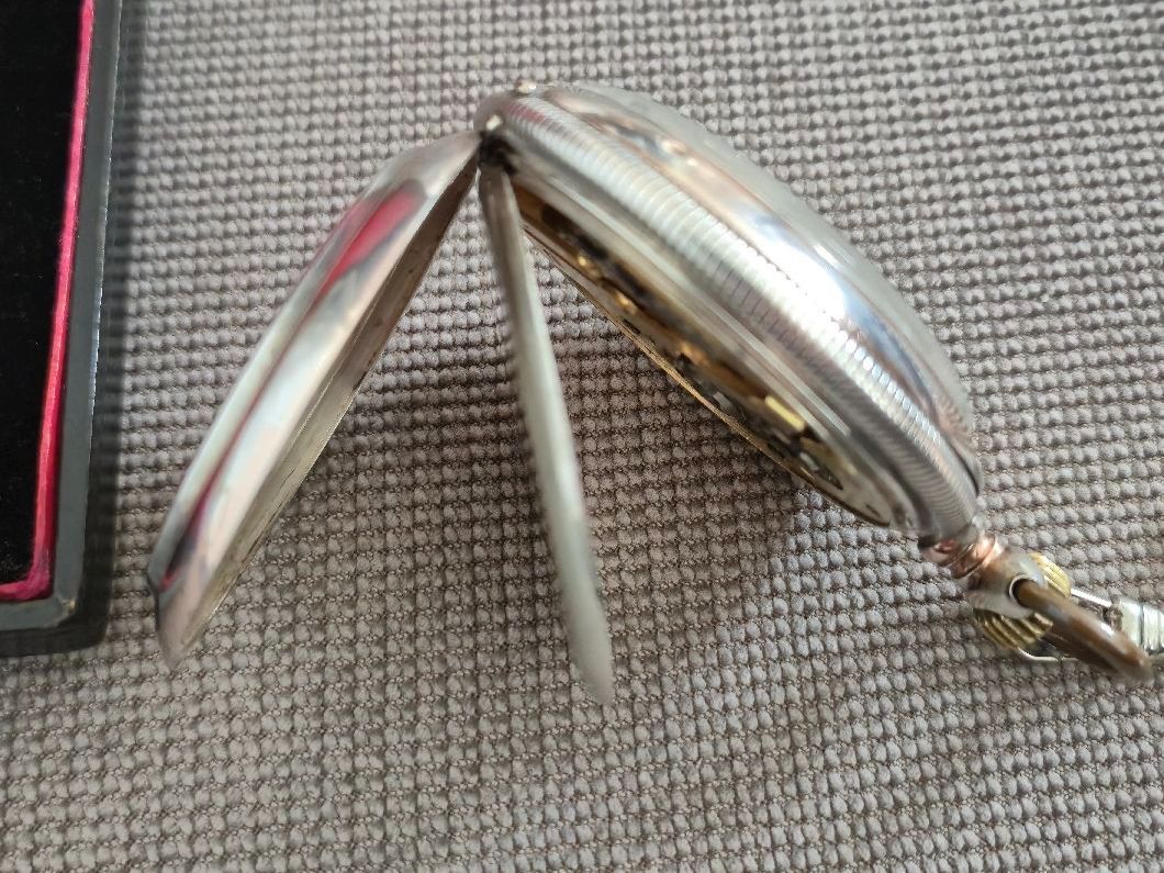 Uhren: Antike Silbertaschenuhr, ca. 53 mm mit Box – Gebraucht aus Marbach SG von Zippo1401 4