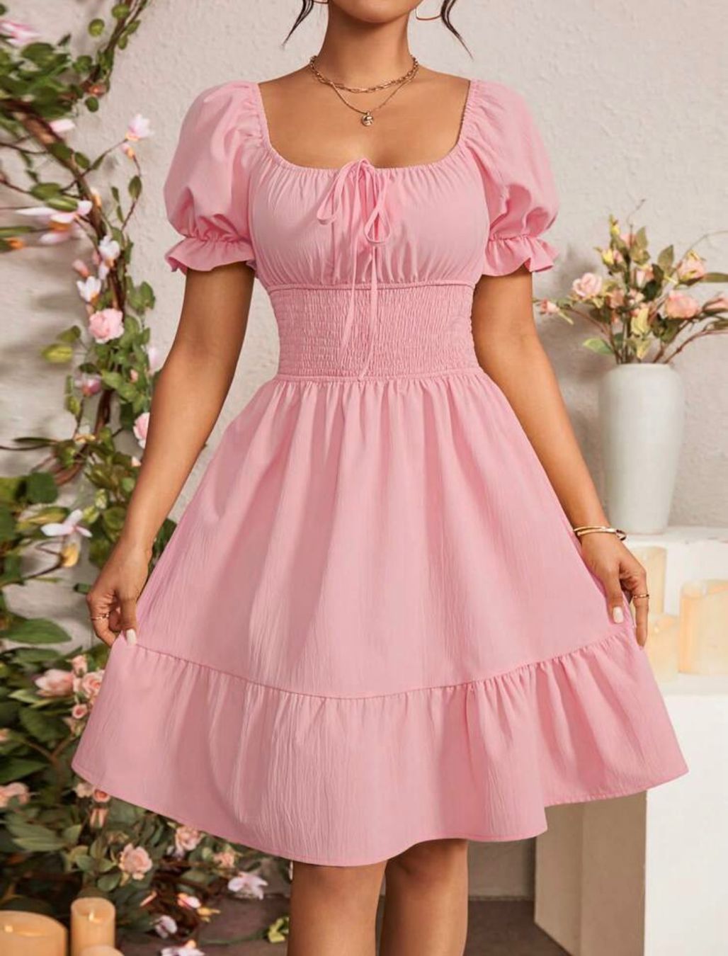 Shein Vestiti: Sommer Kleid verspielt Rosa Grösse M – Nuovo (secondo la descrizione) da Dagmersellen venduto da sniff64