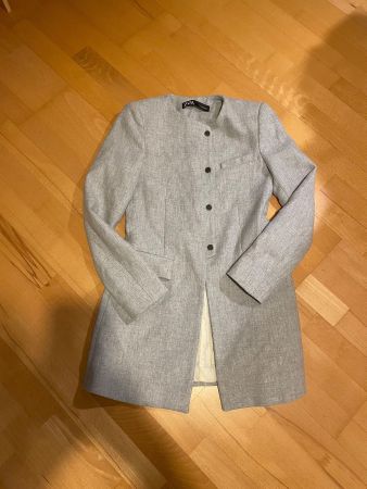 Zara Übergangs Mantel / Blazer, grau, Grösse XS