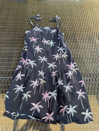 Mädchen Sommerkleid mit Palmen 122/128