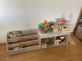 Set of 2 Montessori Cabinets: Book Display & Storage Unit