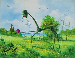 Surrealistisches Originalgemälde «I see you!»