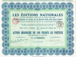 Les Editions Nationales SA, Paris - 1926