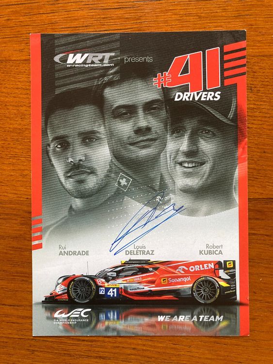 Race visor - Louis Deletraz - signed
