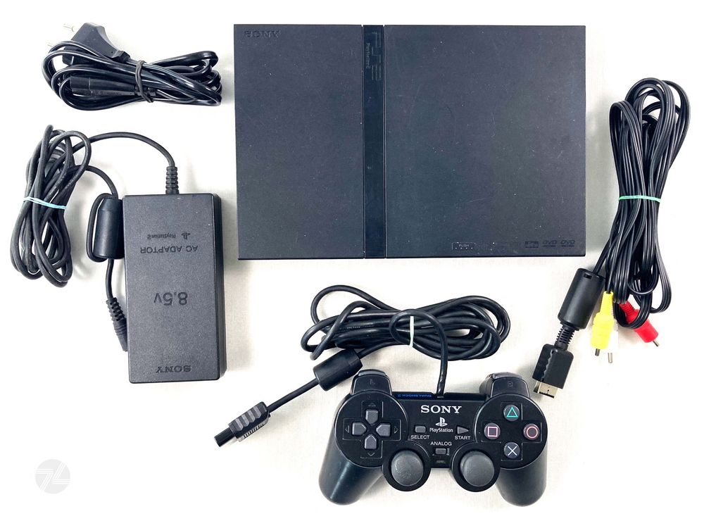 SONY PLAYSTATION 2 PS2 Schmal Schwarz Konsolenpaket (SCPH-70003) 5