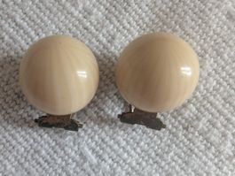 Boucles d'oreille clip en corne