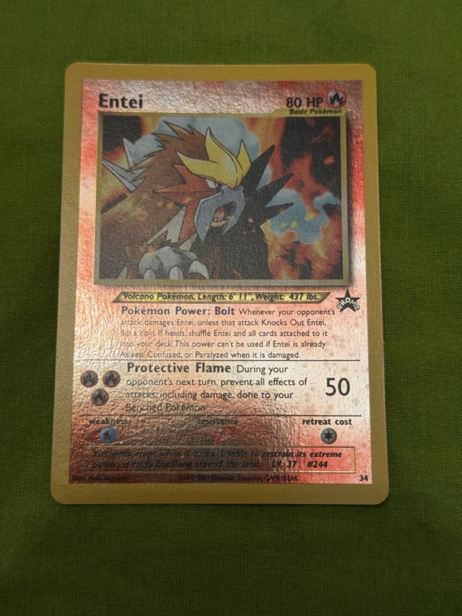 Pokémon Carte collezionabili: Pokemon Entei promo 34 – Usato da Massagno venduto da pokecoach