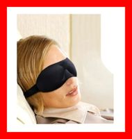 Augenmaske Augenbinde Luxus SCHWARZ Flug Reisen schlafen