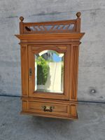 Antiker Apothekerschrank Wandmöbel Holz mit Spiegel