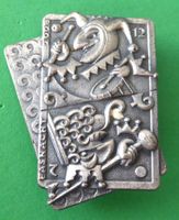 Basler Fasnachtsplakette Silber mit Nadel 2008