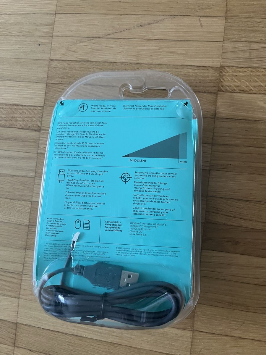 Logitech Maus: Logitech M110 Silent Mouse, Wired, New – Neu (gemäss Beschreibung) aus Luzern von K.Reka 1