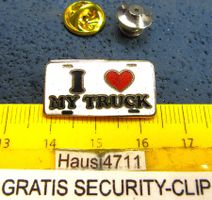 I  ❤  MY TRUCK SCHMUCK-PIN ENAMEL MIT SECURITY-CLIP