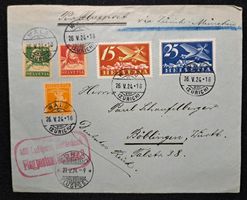 Flugpost Buntfrankatur Wald nach Böblingen (DE) 1924