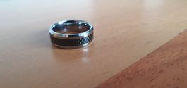 Luxury Fingerring Tungstein/Edelstahl Grösse 66 wie neu.