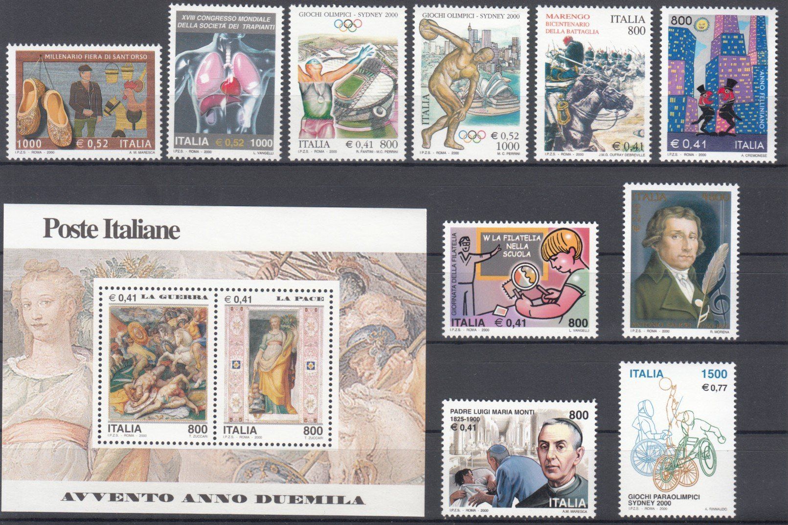 Tutti i francobolli: Italien 2000 postfrisch – Usato da Bürglen TG venduto da StampGraf 5