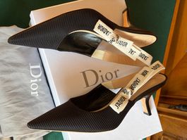 CHRISTIAN DIOR ICONIC Slingback-Pumps Größe 41 SCHWARZ Neu !