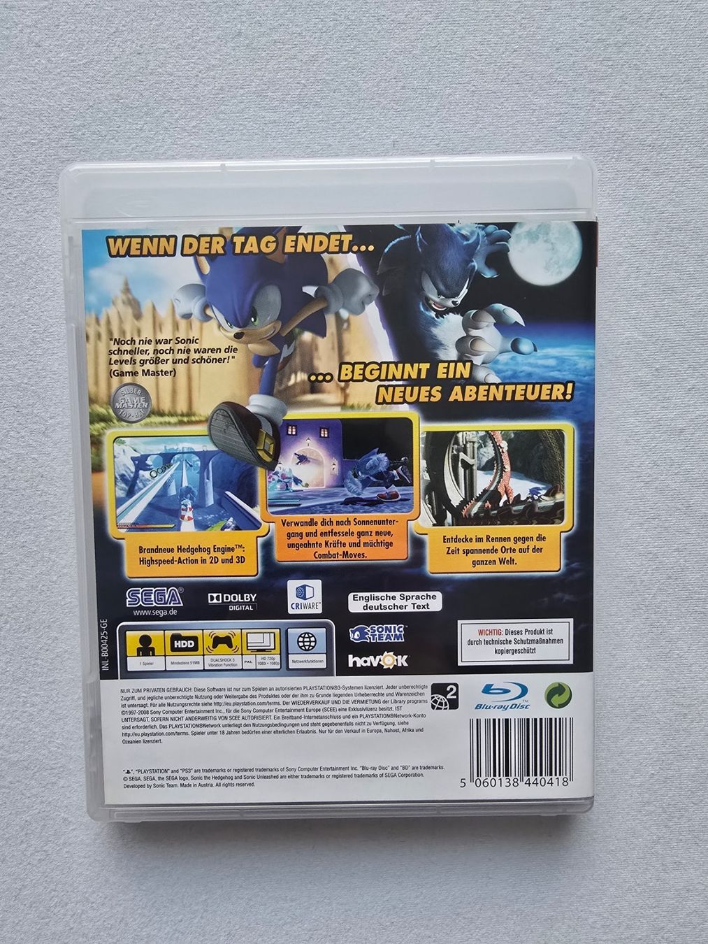 Sony Jeux: Sonic Unleashed (Playstation 3 / PS3) - neuwertig – D'occasion à Chur par yellow84 1
